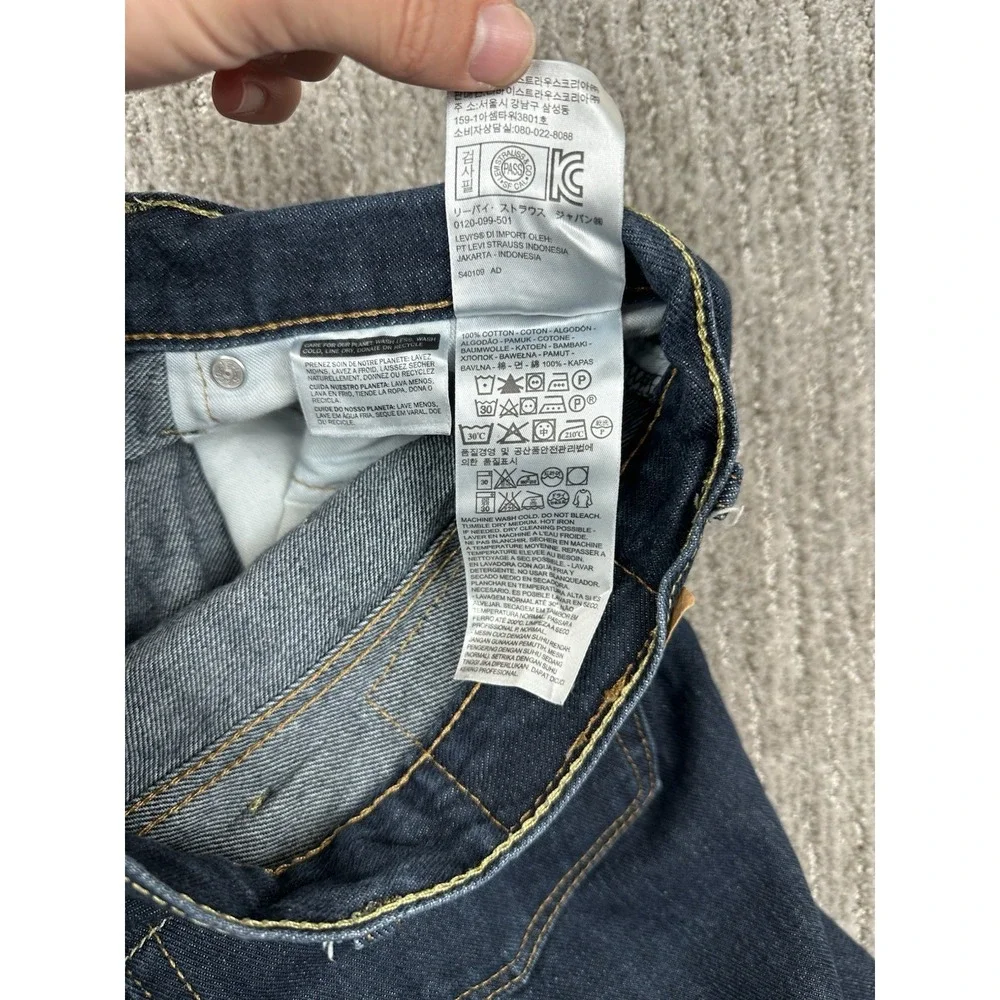 Levis 514 Jeans Mens 40X30 Blue Straight Mid Rise Dark Wash Denim